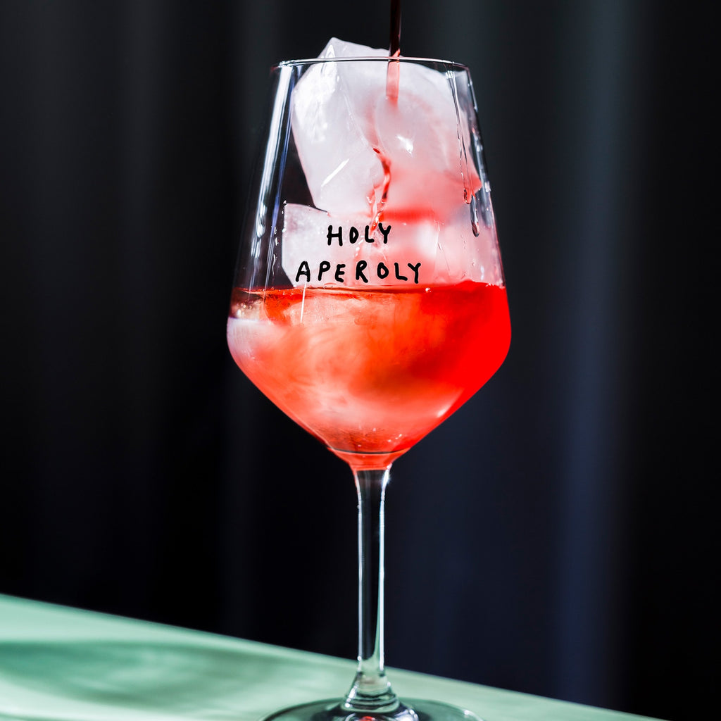 "Holy Aperoly" Weinglas