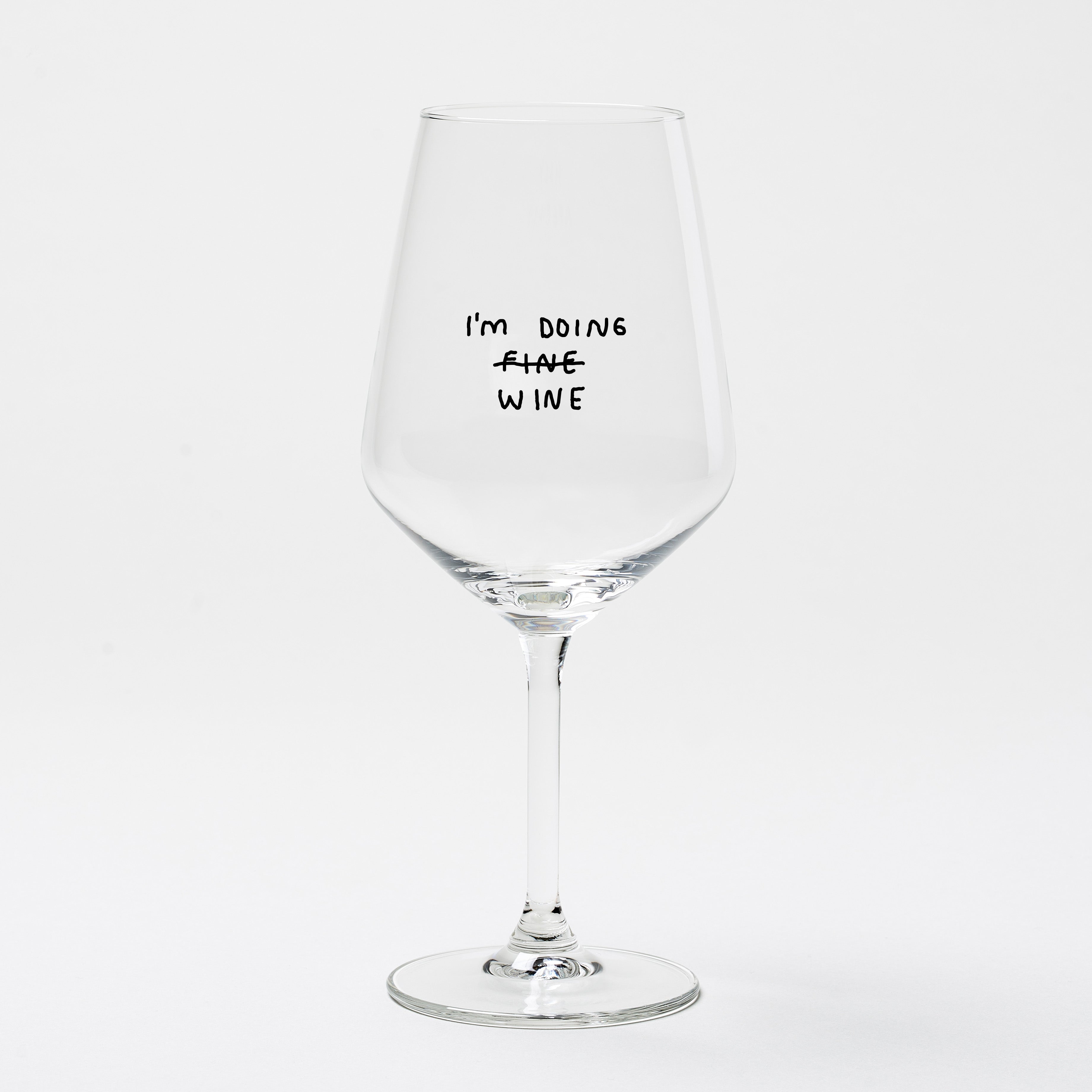 "I'm Doing Wine" Weinglas by Johanna Schwarzer × selekkt