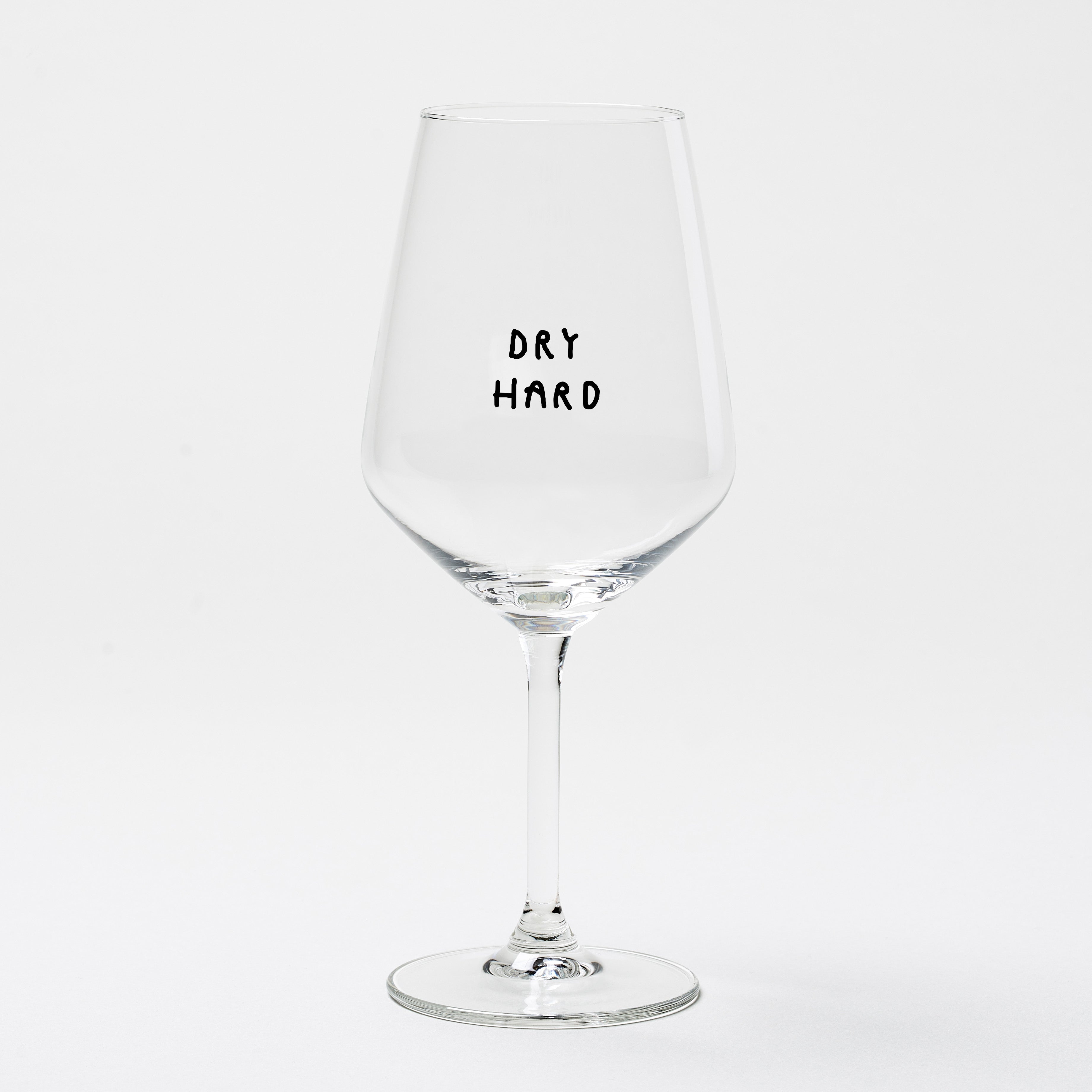 "Dry Hard" Weinglas by Johanna Schwarzer × selekkt
