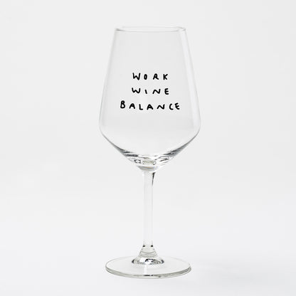 "Work Wine Balance" Weinglas