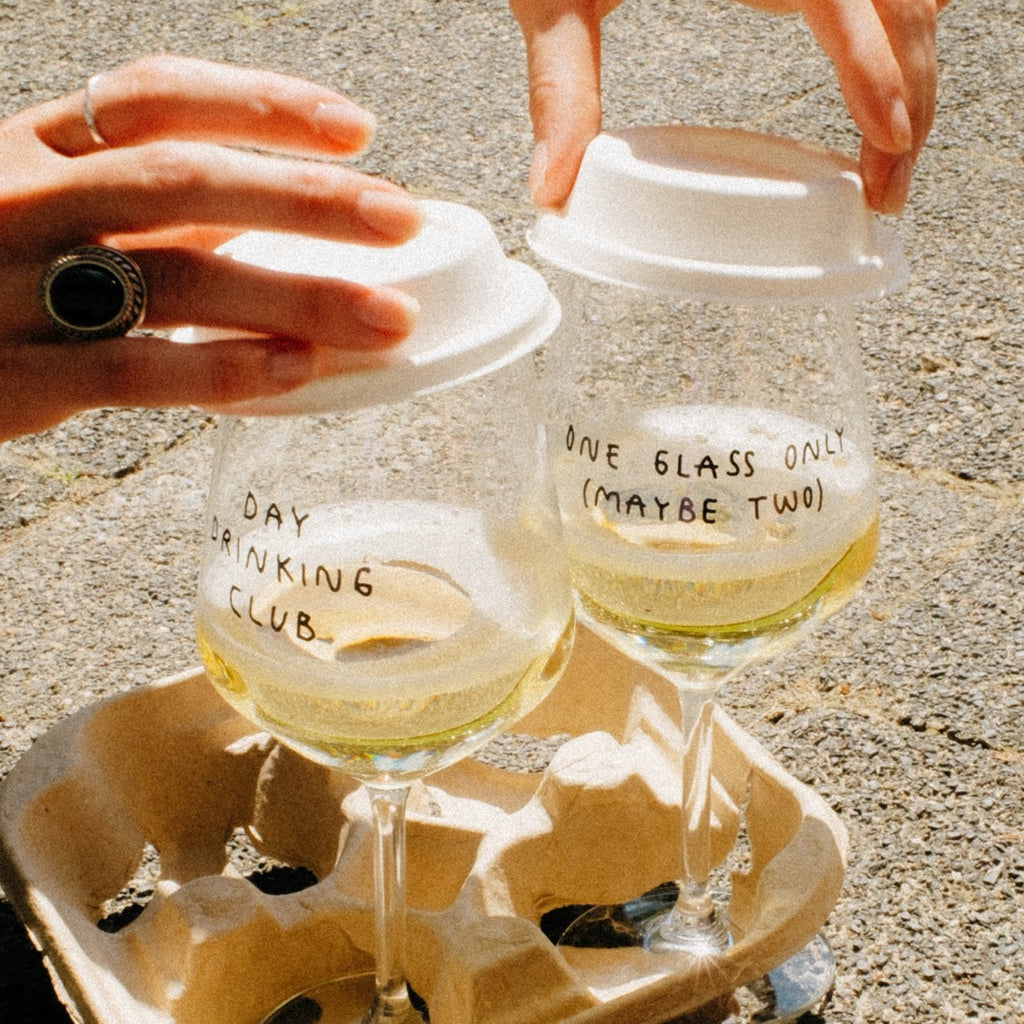 "One Glass Only (Maybe Two)" Weinglas