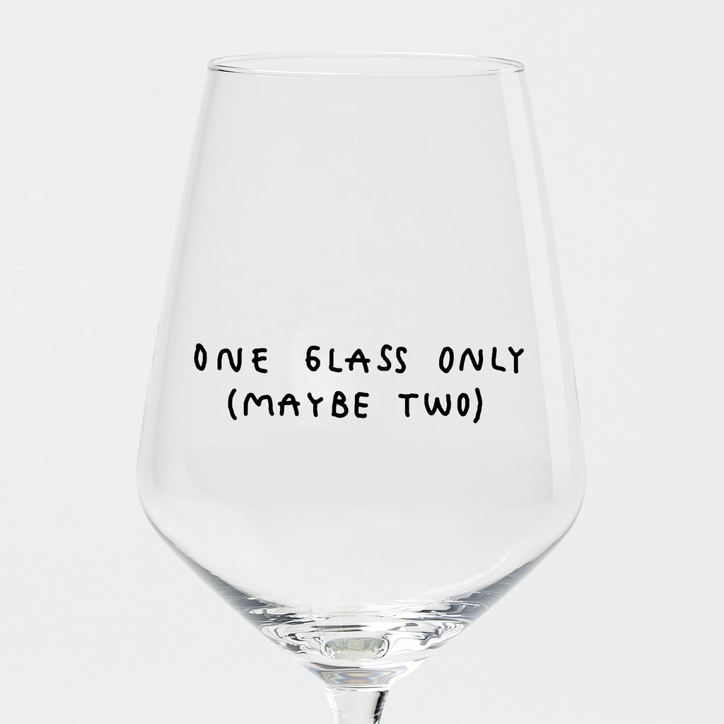"One Glass Only (Maybe Two)" Weinglas by Johanna Schwarzer × selekkt