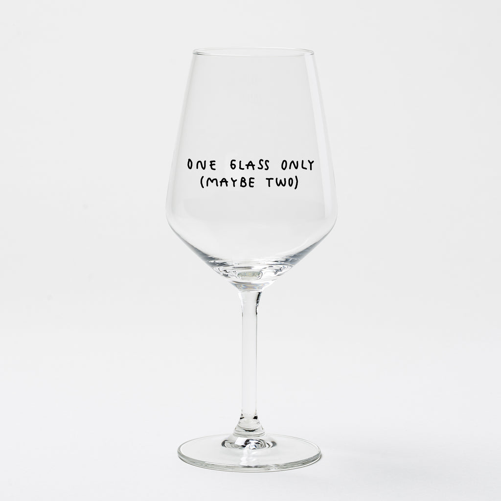"One Glass Only (Maybe Two)" Weinglas by Johanna Schwarzer × selekkt