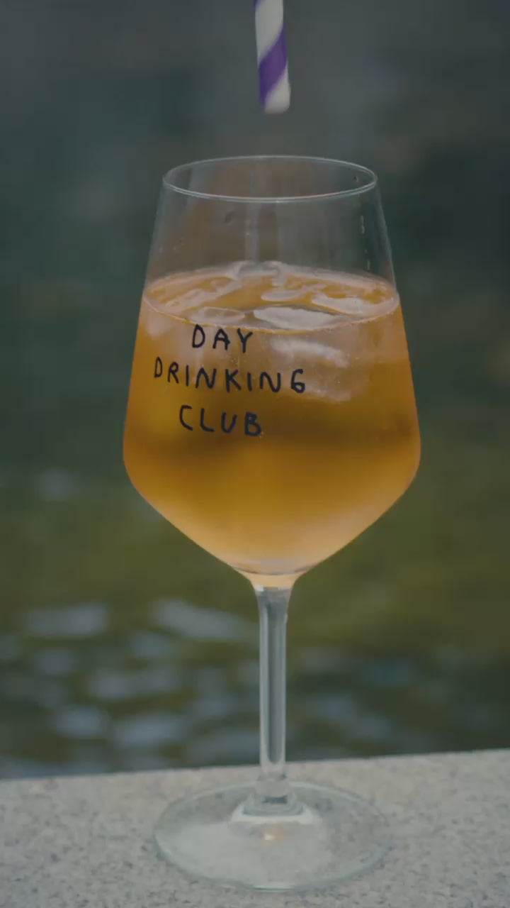 "Day Drinking Club" Weinglas