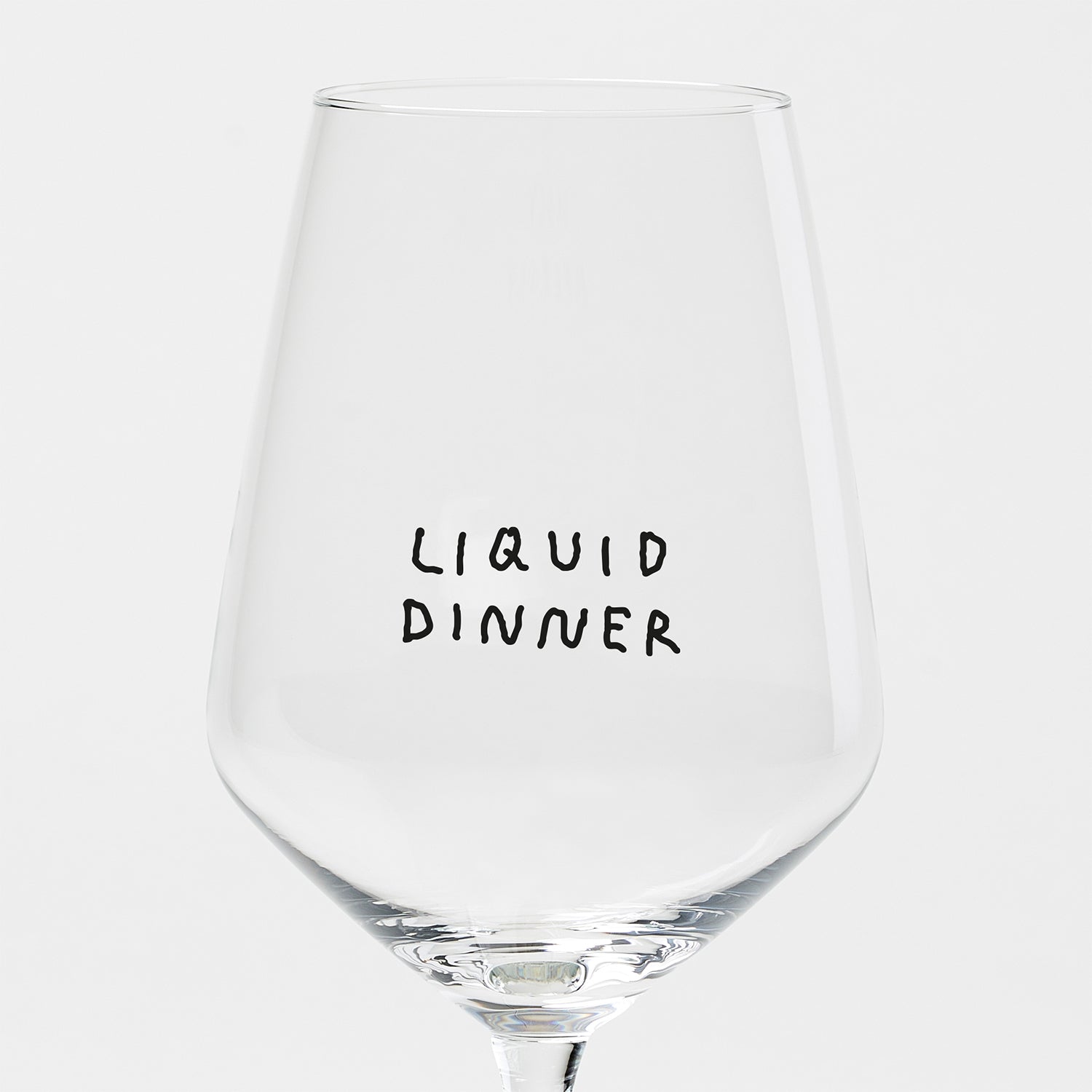 "Liquid Dinner" Weinglas